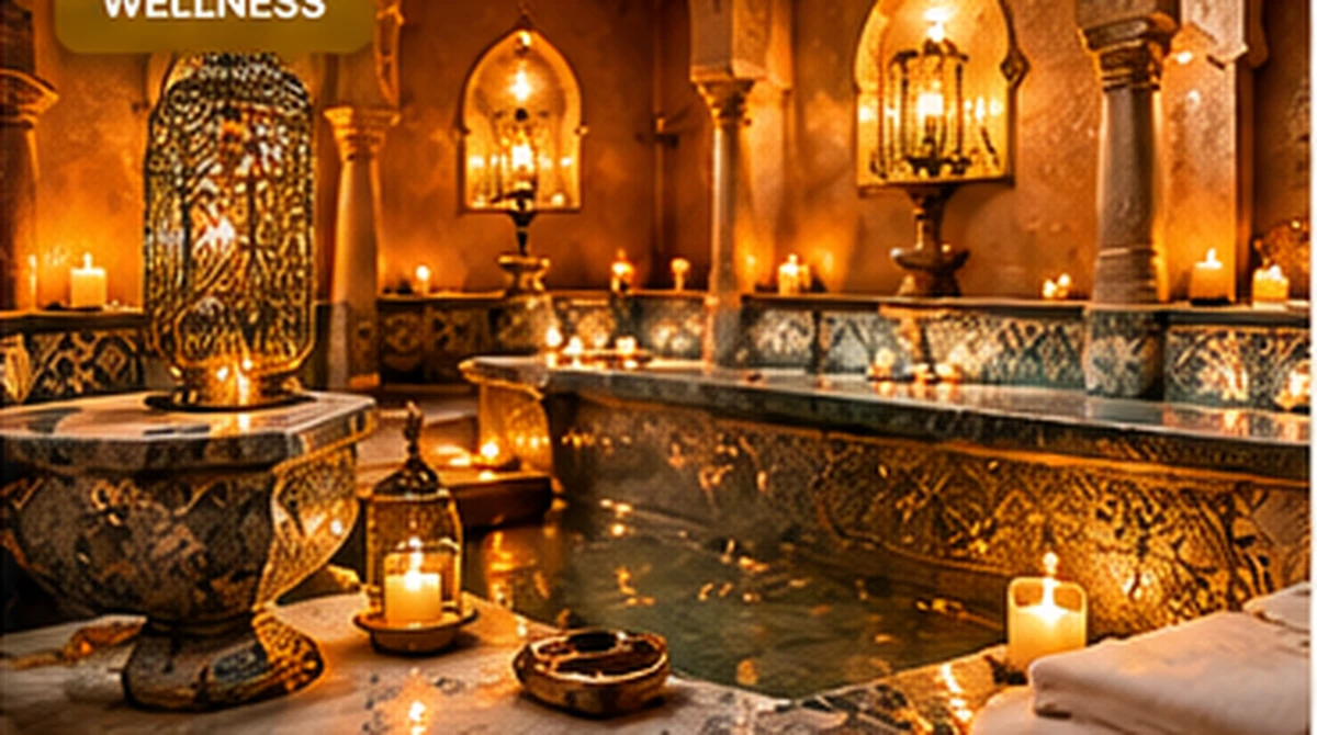 Traditional Moroccan Hammam illustrative artwork